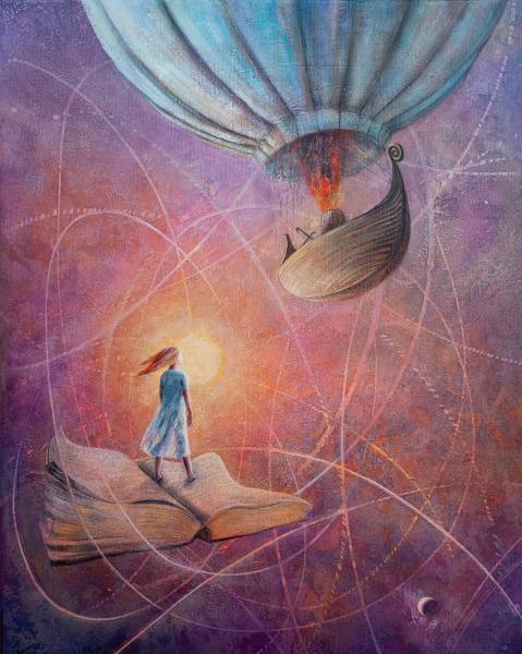 Over the moon II av Reidun Falk
